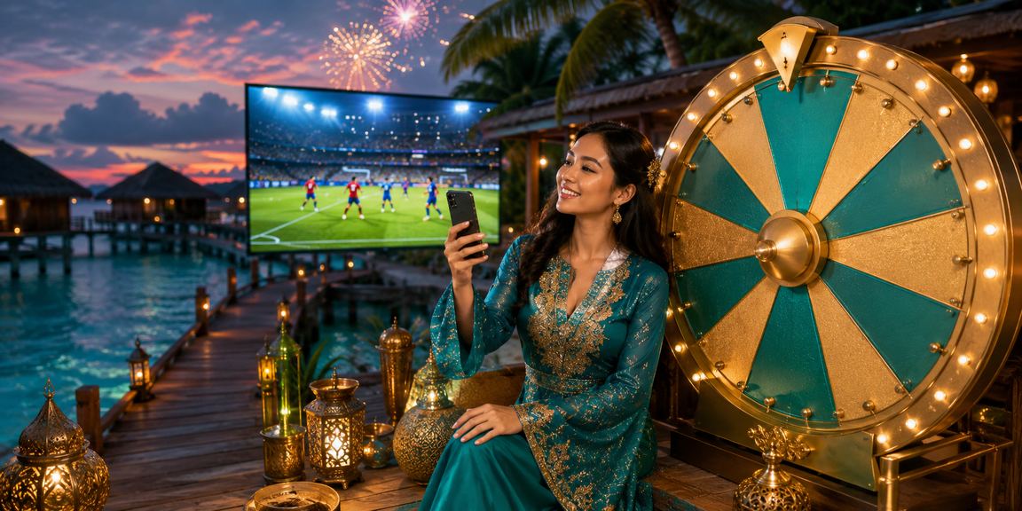 Pemain dari Sabah meraikan Hari Raya sambil mengikuti pertaruhan bola sepak di realmadrid888