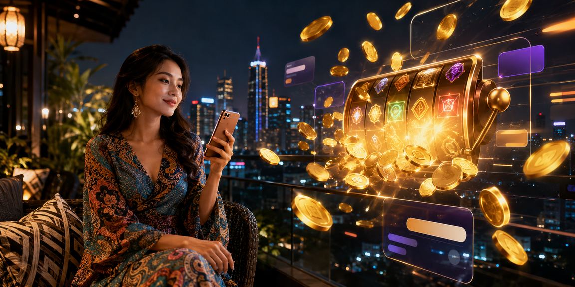 Pengguna Seremban memainkan slot game dan blackjack di realmadrid888 dengan pakaian batik